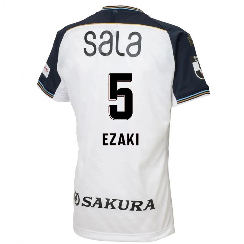 Danxen Donna Maglia Takuro Ezaki #5 Bianco Nero Kit Gara Away 2025/26 Maglietta
