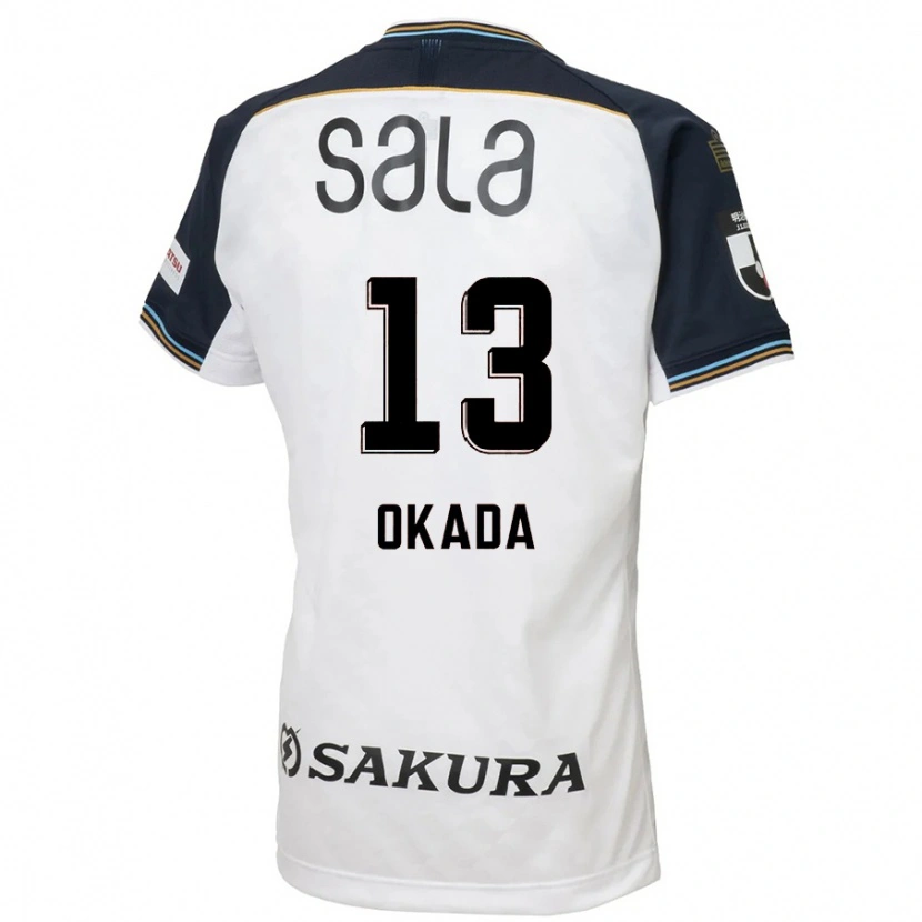 Danxen Donna Maglia Kosei Okada #13 Bianco Nero Kit Gara Away 2025/26 Maglietta