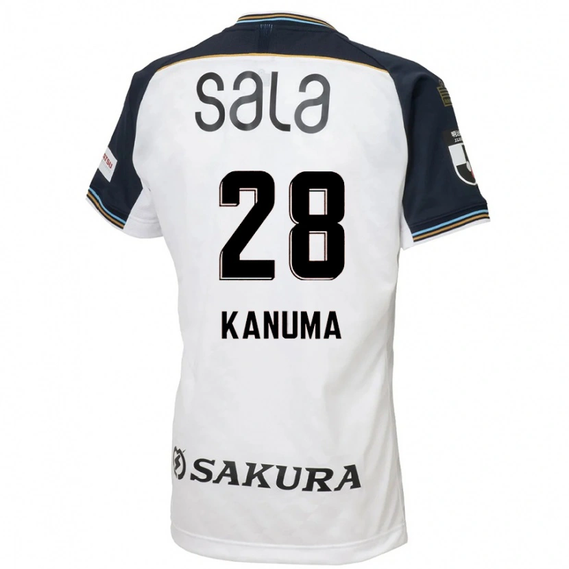 Danxen Donna Maglia Naoki Kanuma #28 Bianco Nero Kit Gara Away 2025/26 Maglietta