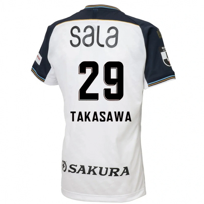 Danxen Donna Maglia Kaito Takasawa #29 Bianco Nero Kit Gara Away 2025/26 Maglietta