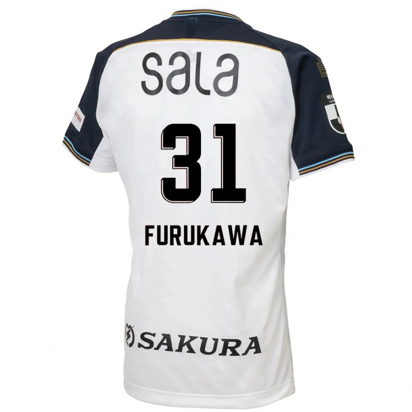 Danxen Donna Maglia Yosuke Furukawa #31 Bianco Nero Kit Gara Away 2025/26 Maglietta