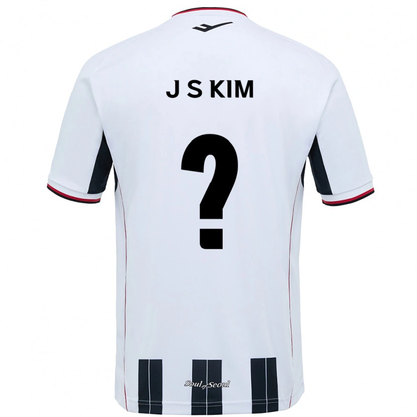 Danxen Donna Maglia Ji-Sung Kim #0 Bianco Nero Kit Gara Away 2025/26 Maglietta
