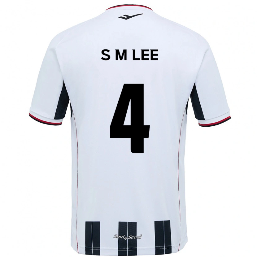 Danxen Donna Maglia Sang-Min Lee #4 Bianco Nero Kit Gara Away 2025/26 Maglietta