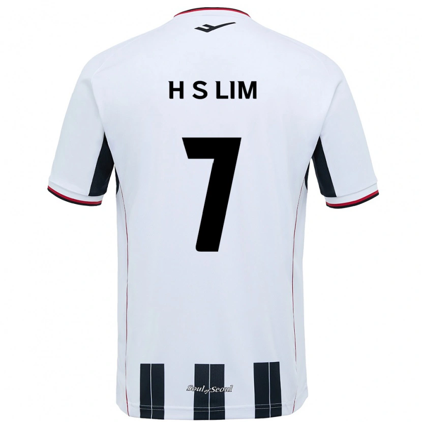 Danxen Donna Maglia Sang-Hyub Lim #7 Bianco Nero Kit Gara Away 2025/26 Maglietta