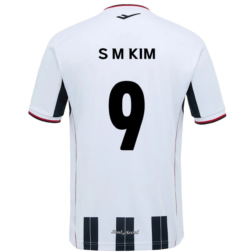 Danxen Donna Maglia Min-Sung Kim #9 Bianco Nero Kit Gara Away 2025/26 Maglietta