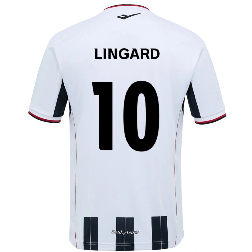 Danxen Donna Maglia Jesse Lingard #10 Bianco Nero Kit Gara Away 2025/26 Maglietta