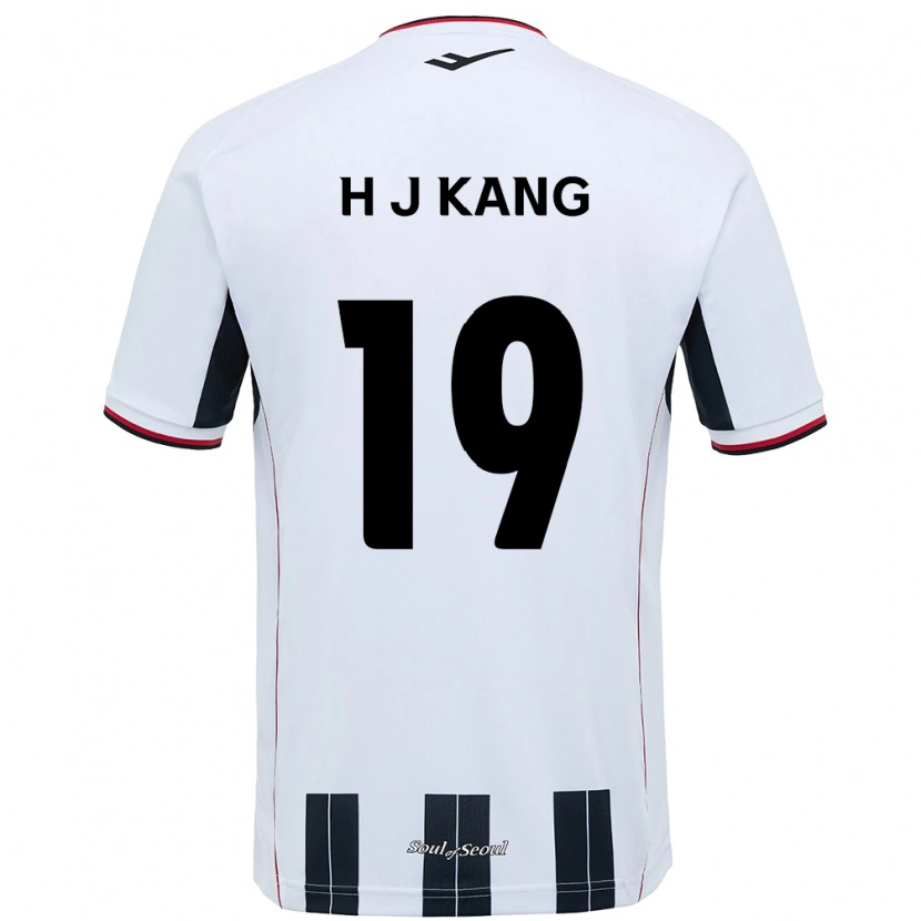 Danxen Donna Maglia Ju-Hyeok Kang #19 Bianco Nero Kit Gara Away 2025/26 Maglietta