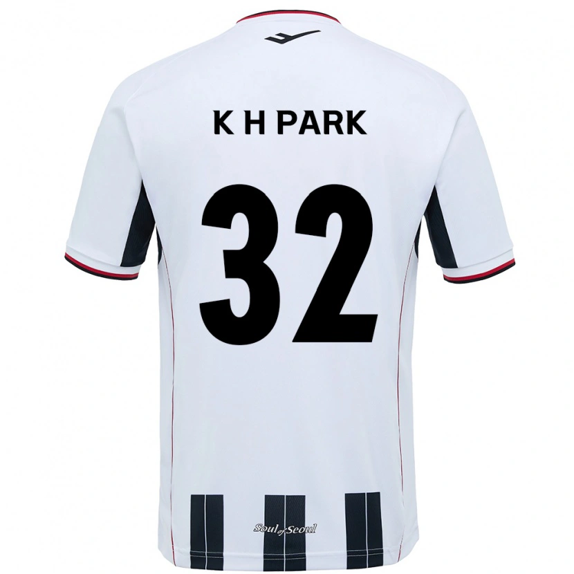 Danxen Donna Maglia Han-Kyul Park #32 Bianco Nero Kit Gara Away 2025/26 Maglietta