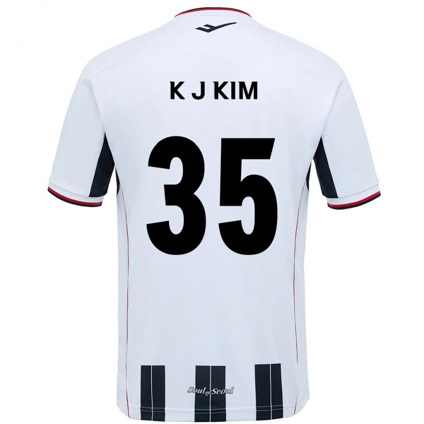 Danxen Donna Maglia Kang-Jun Kim #35 Bianco Nero Kit Gara Away 2025/26 Maglietta