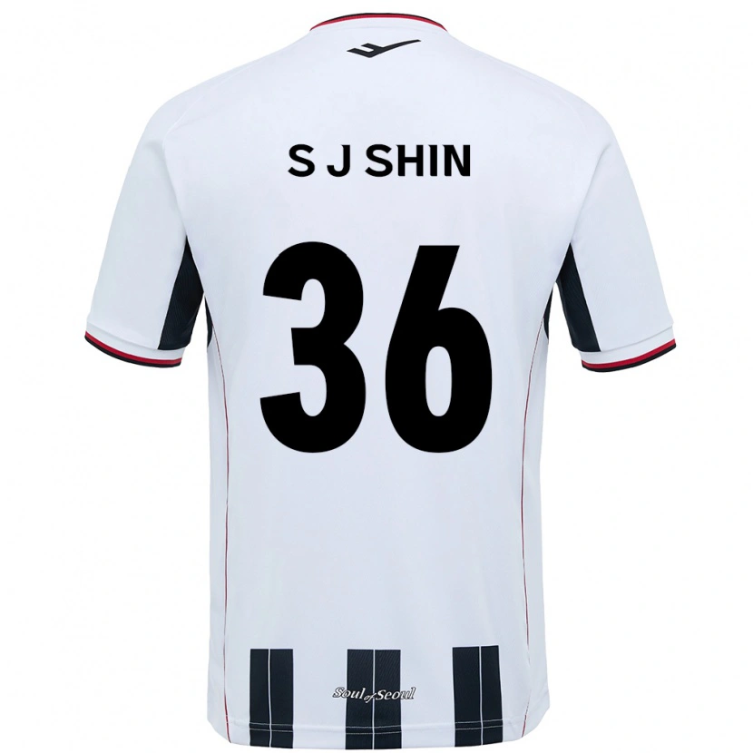 Danxen Donna Maglia Ji-Seop Shin #36 Bianco Nero Kit Gara Away 2025/26 Maglietta
