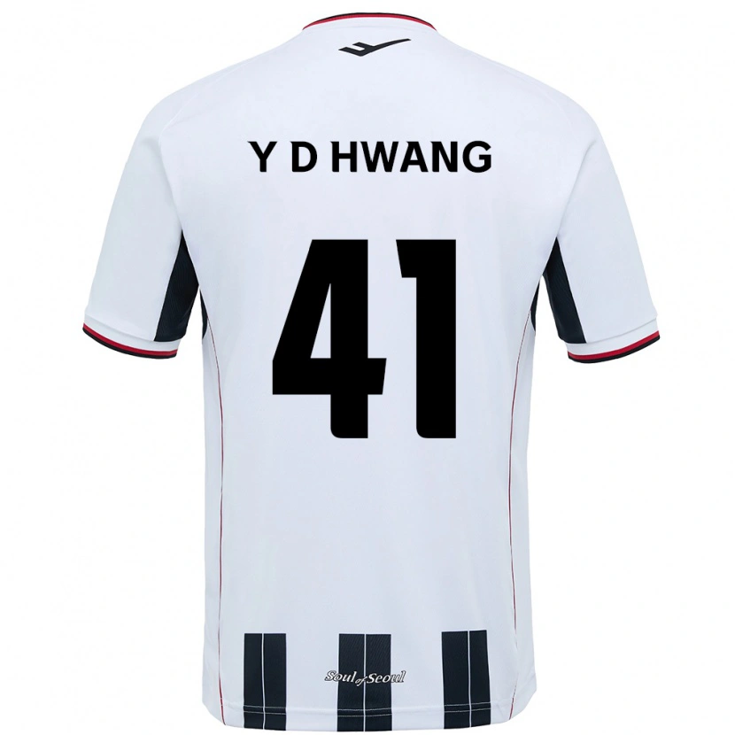 Danxen Donna Maglia Do-Yoon Hwang #41 Bianco Nero Kit Gara Away 2025/26 Maglietta