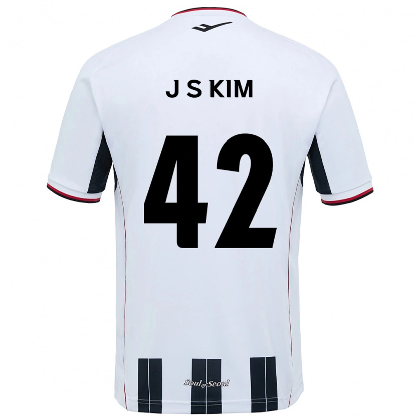 Danxen Donna Maglia Shin-Jin Kim #42 Bianco Nero Kit Gara Away 2025/26 Maglietta