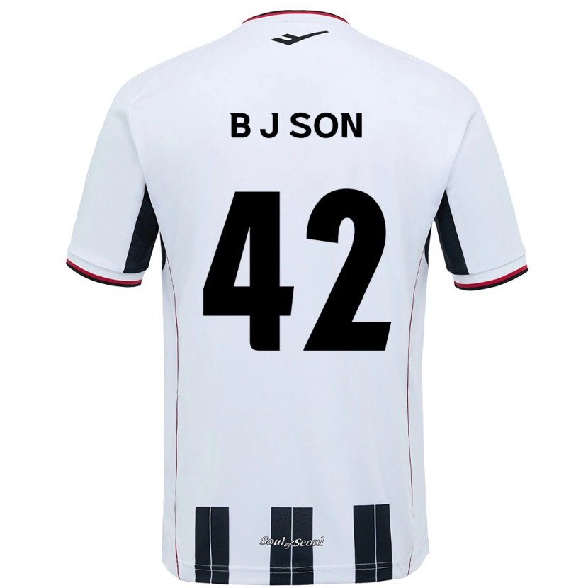 Danxen Donna Maglia Jeong-Beom Son #42 Bianco Nero Kit Gara Away 2025/26 Maglietta