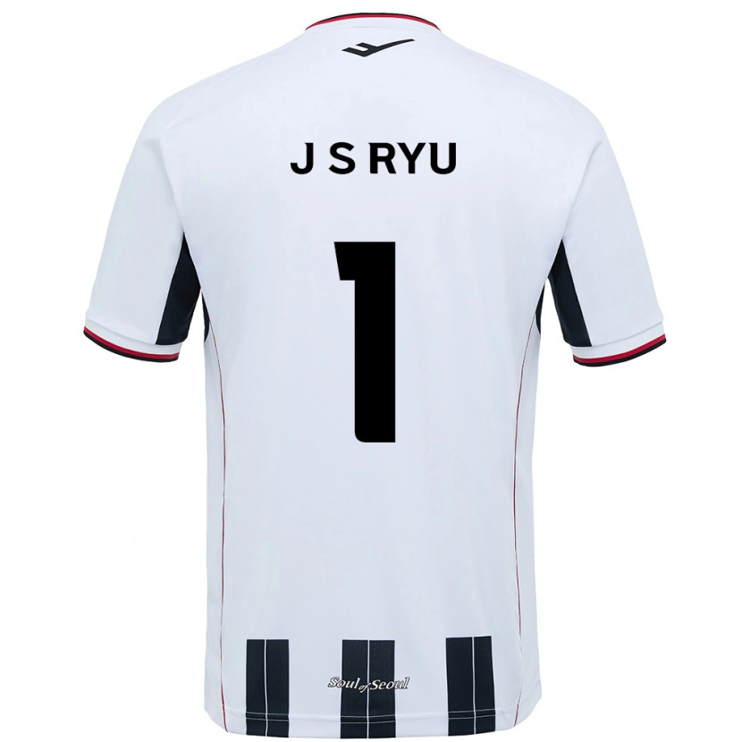 Danxen Donna Maglia Ryu Ji-Soo #1 Bianco Nero Kit Gara Away 2025/26 Maglietta