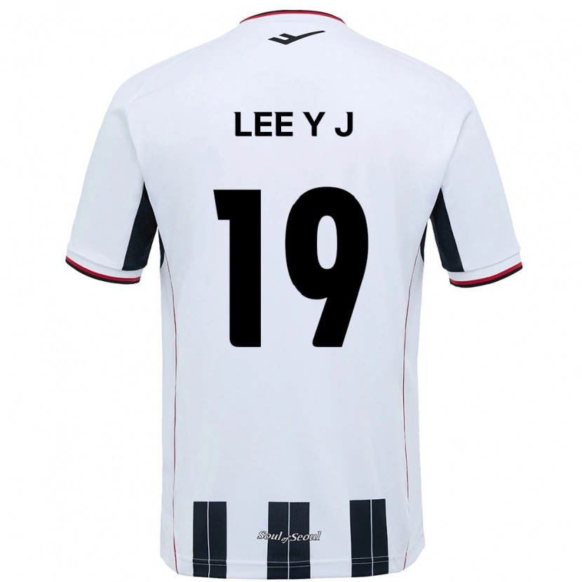 Danxen Donna Maglia Lee Ye-Jin #19 Bianco Nero Kit Gara Away 2025/26 Maglietta
