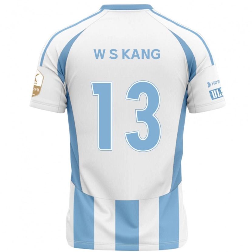 Danxen Donna Maglia Sang-Woo Kang #13 Bianco Azzurro Cielo Kit Gara Away 2025/26 Maglietta
