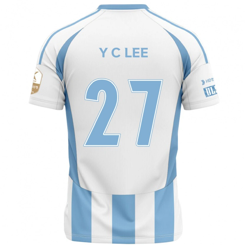 Danxen Donna Maglia Chung-Yong Lee #27 Bianco Azzurro Cielo Kit Gara Away 2025/26 Maglietta