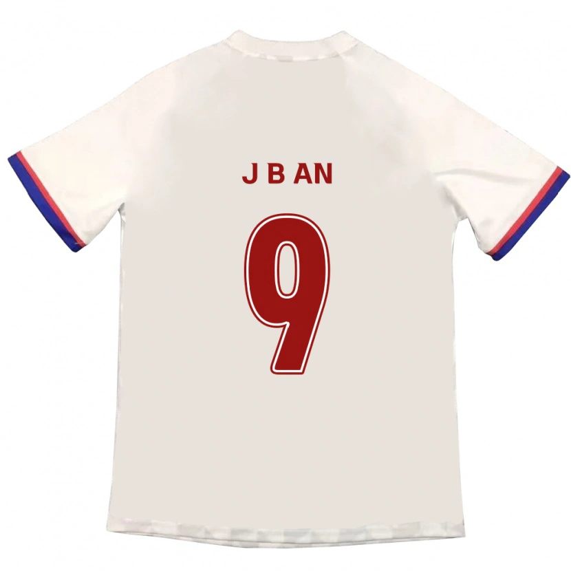 Danxen Donna Maglia Byong-Jun An #9 Bianco Sporco Rosso Kit Gara Away 2025/26 Maglietta
