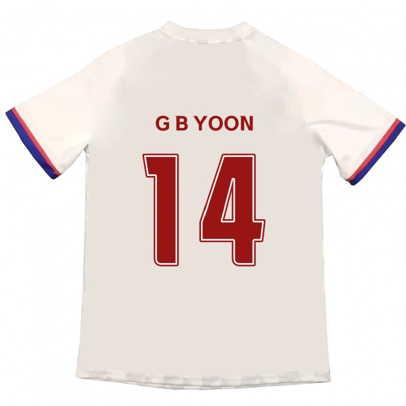 Danxen Donna Maglia Bit-Garam Yoon #14 Bianco Sporco Rosso Kit Gara Away 2025/26 Maglietta