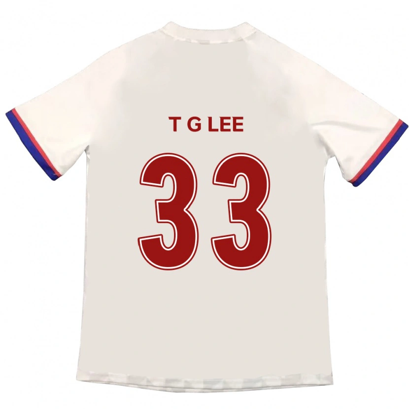Danxen Donna Maglia Taek-Geun Lee #33 Bianco Sporco Rosso Kit Gara Away 2025/26 Maglietta
