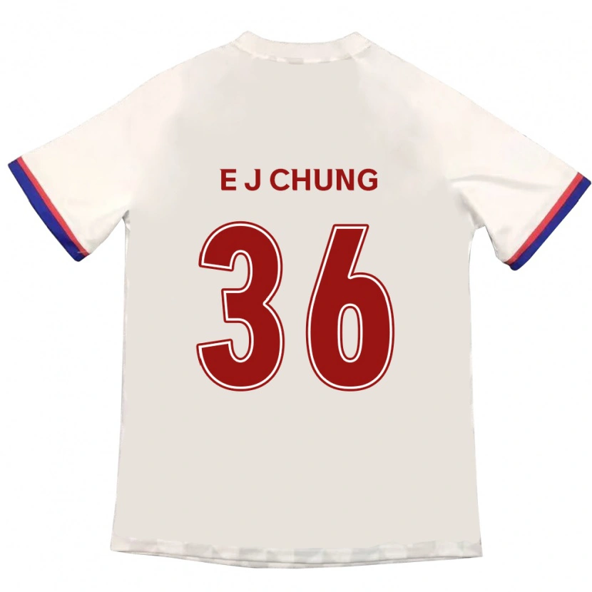 Danxen Donna Maglia Joshua Eui-Jin Chung #36 Bianco Sporco Rosso Kit Gara Away 2025/26 Maglietta