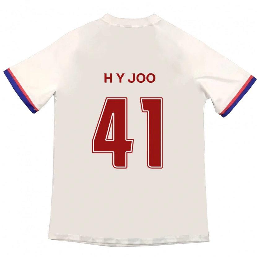 Danxen Donna Maglia Ho-Yeon Joo #41 Bianco Sporco Rosso Kit Gara Away 2025/26 Maglietta