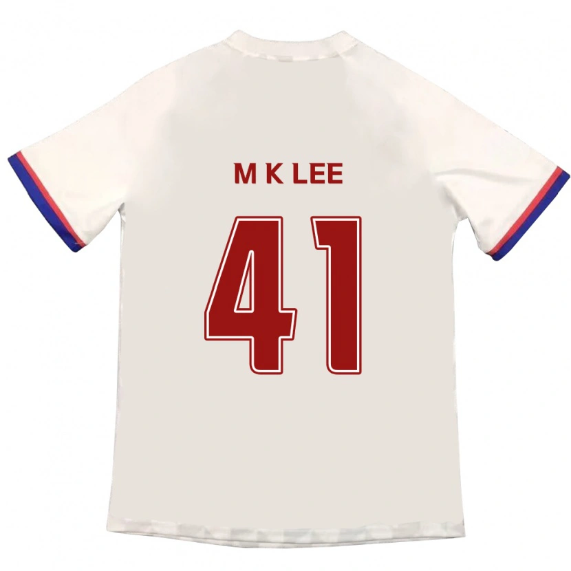 Danxen Donna Maglia Kyung-Min Lee #41 Bianco Sporco Rosso Kit Gara Away 2025/26 Maglietta