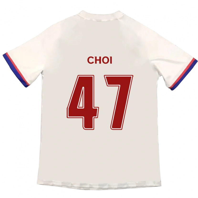 Danxen Donna Maglia San Choi #47 Bianco Sporco Rosso Kit Gara Away 2025/26 Maglietta
