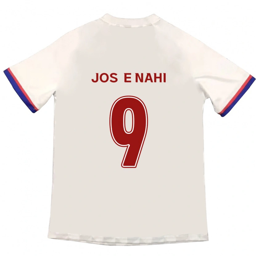Danxen Donna Maglia Josée Nahi #9 Bianco Sporco Rosso Kit Gara Away 2025/26 Maglietta