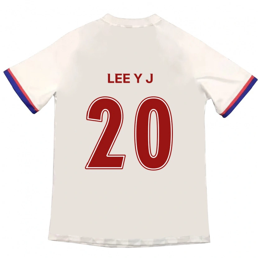 Danxen Donna Maglia Lee Yu-Jin #20 Bianco Sporco Rosso Kit Gara Away 2025/26 Maglietta