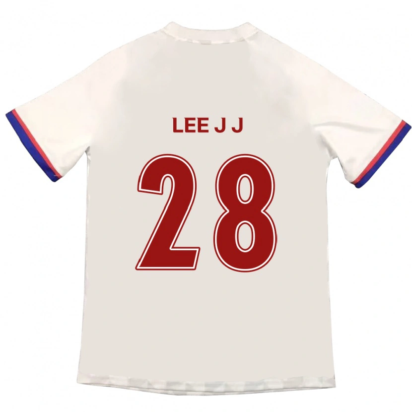 Danxen Donna Maglia Lee Jin-Joo #28 Bianco Sporco Rosso Kit Gara Away 2025/26 Maglietta