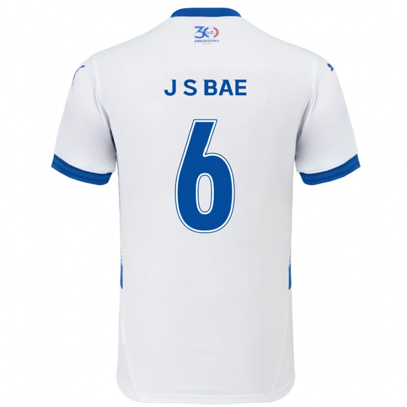 Danxen Donna Maglia Seo-Joon Bae #6 Bianco Blu Royal Kit Gara Away 2025/26 Maglietta