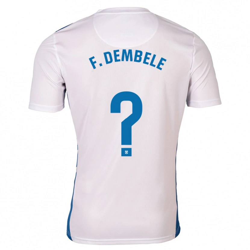 Danxen Donna Maglia Fatou Dembele #0 Bianco Blu Kit Gara Home 2025/26 Maglietta