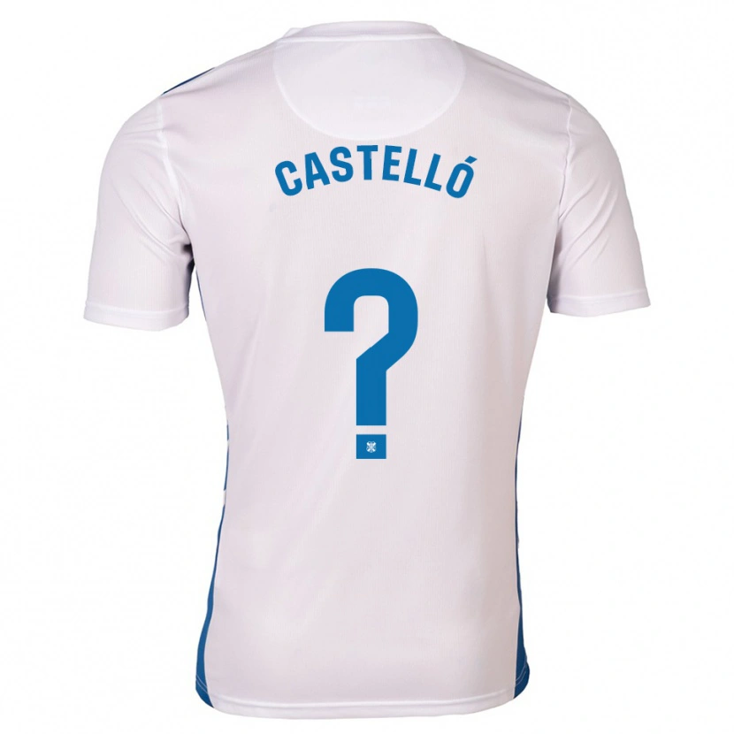 Danxen Donna Maglia Sandra Castelló Oliver #0 Bianco Blu Kit Gara Home 2025/26 Maglietta