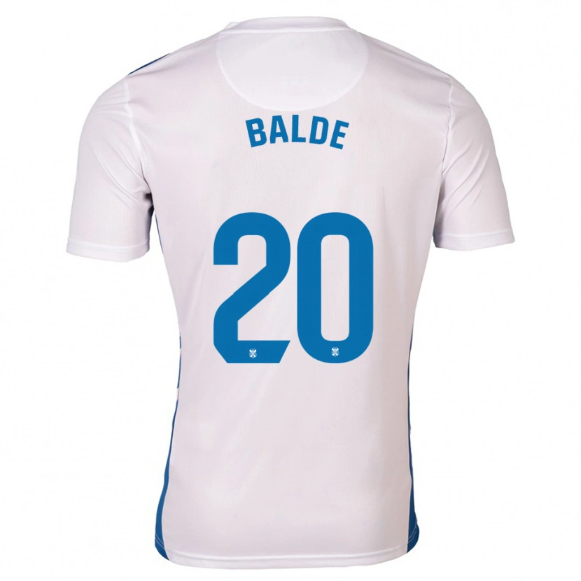 Danxen Donna Maglia Mahamadou Baldé #20 Bianco Blu Kit Gara Home 2025/26 Maglietta