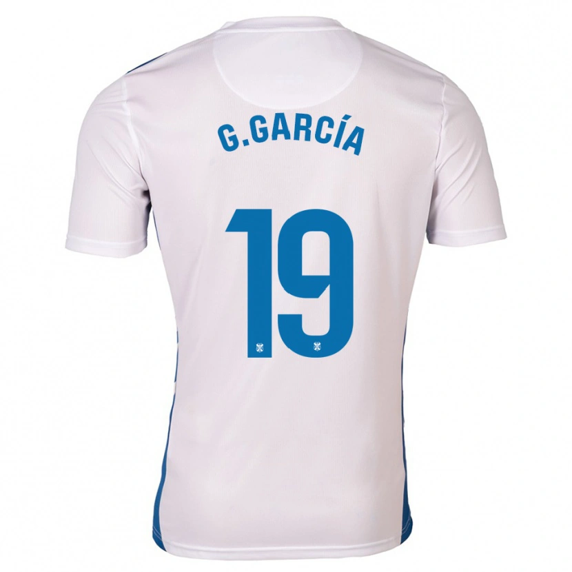 Danxen Donna Maglia Giovani García #19 Bianco Blu Kit Gara Home 2025/26 Maglietta