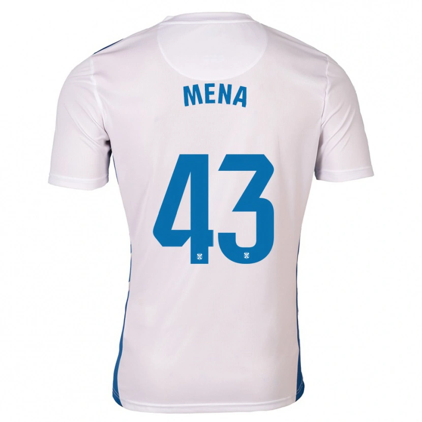 Danxen Donna Maglia Denilson Mena #43 Bianco Blu Kit Gara Home 2025/26 Maglietta