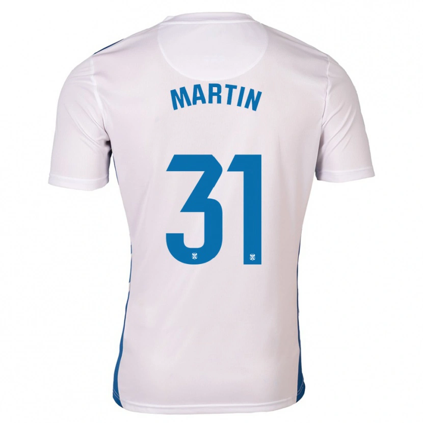 Danxen Donna Maglia Guille Martin #31 Bianco Blu Kit Gara Home 2025/26 Maglietta