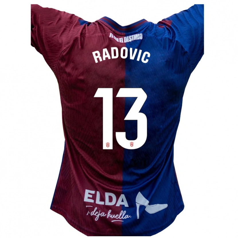 Danxen Donna Maglia Danilo Radovic #13 Blu Rosso Kit Gara Home 2025/26 Maglietta
