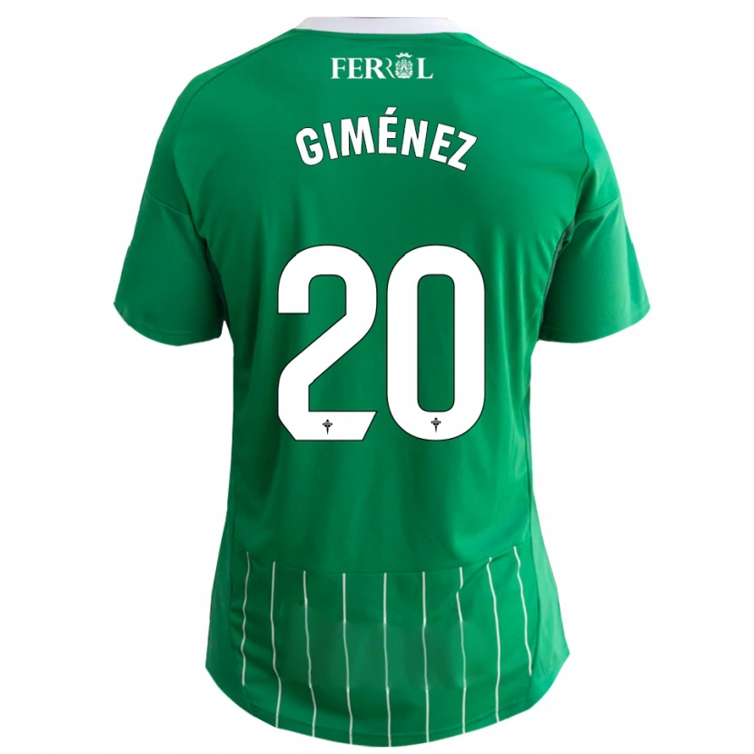 Danxen Donna Maglia Álvaro Giménez #20 Verde Bianco Kit Gara Home 2025/26 Maglietta