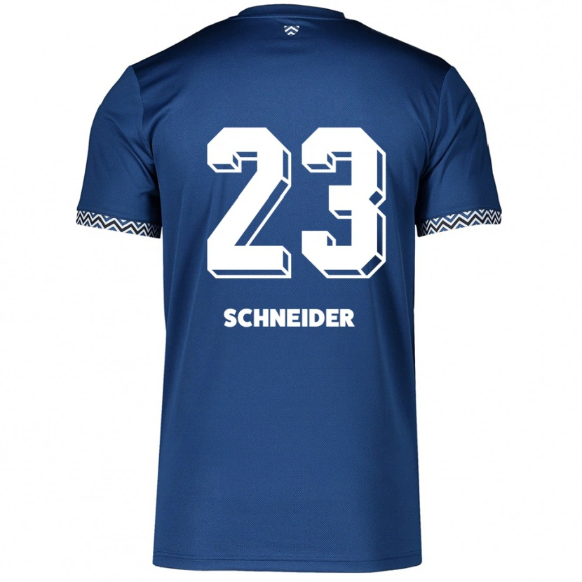 Danxen Donna Maglia Leon Schneider #23 Blu Navy Bianco Kit Gara Home 2025/26 Maglietta