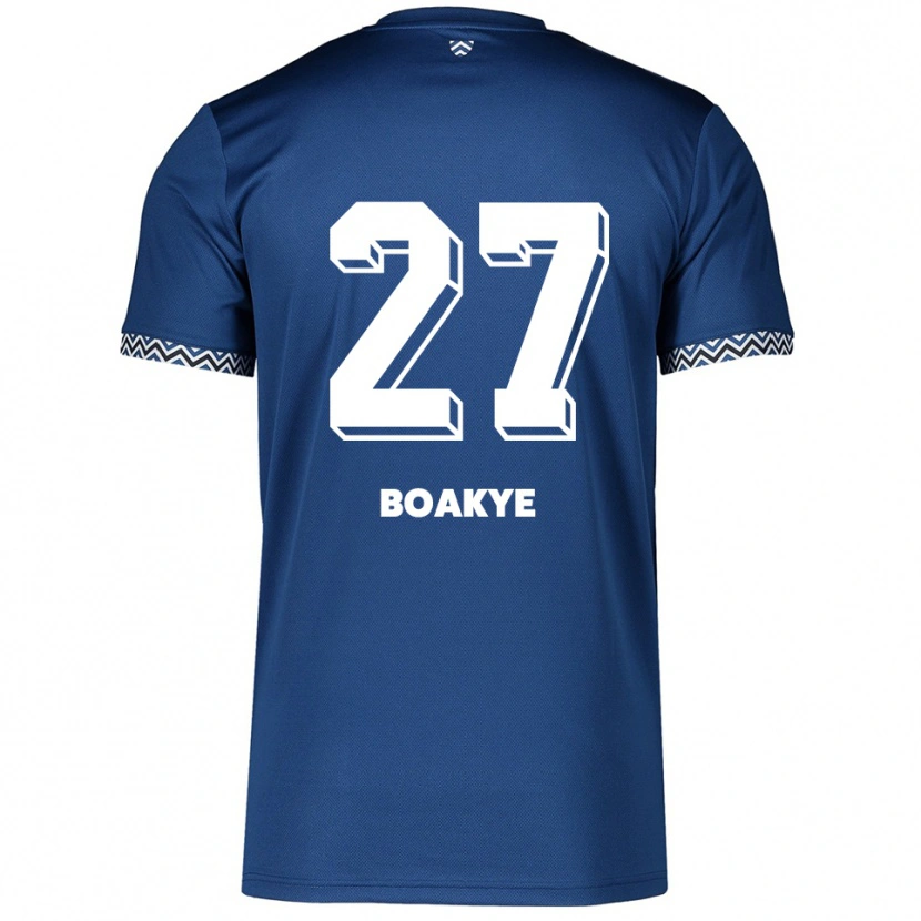 Danxen Donna Maglia Benjamin Boakye #27 Blu Navy Bianco Kit Gara Home 2025/26 Maglietta