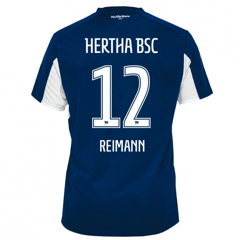 Danxen Donna Maglia Emma Reimann #12 Bianco Blu Kit Gara Home 2025/26 Maglietta