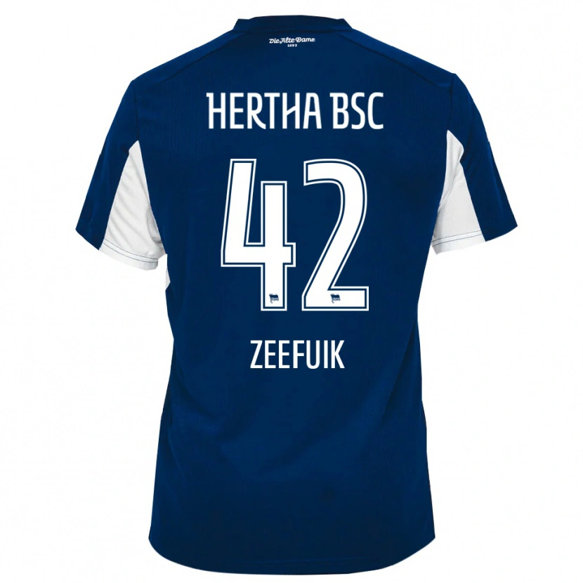 Danxen Donna Maglia Deyovaisio Zeefuik #42 Bianco Blu Kit Gara Home 2025/26 Maglietta