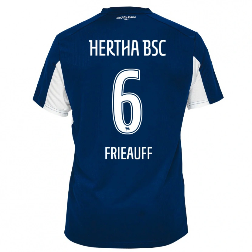 Danxen Donna Maglia Elina Frieauff #6 Bianco Blu Kit Gara Home 2025/26 Maglietta