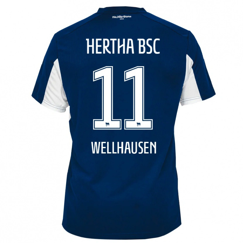 Danxen Donna Maglia Elfie Wellhausen #11 Bianco Blu Kit Gara Home 2025/26 Maglietta