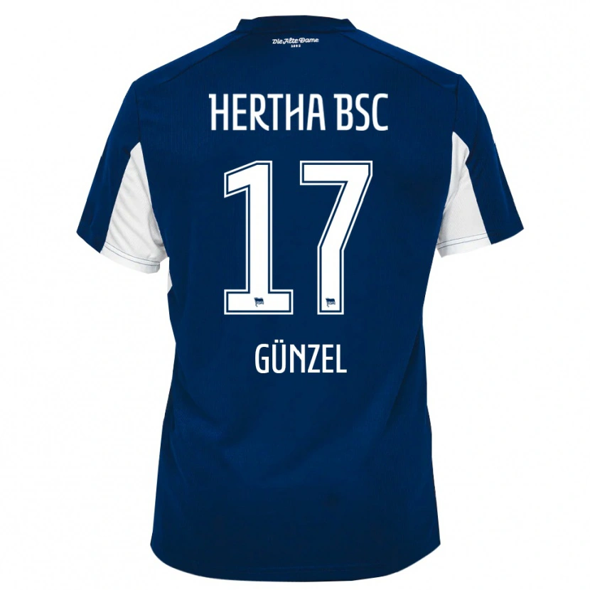 Danxen Donna Maglia Maximilian Günzel #17 Bianco Blu Kit Gara Home 2025/26 Maglietta