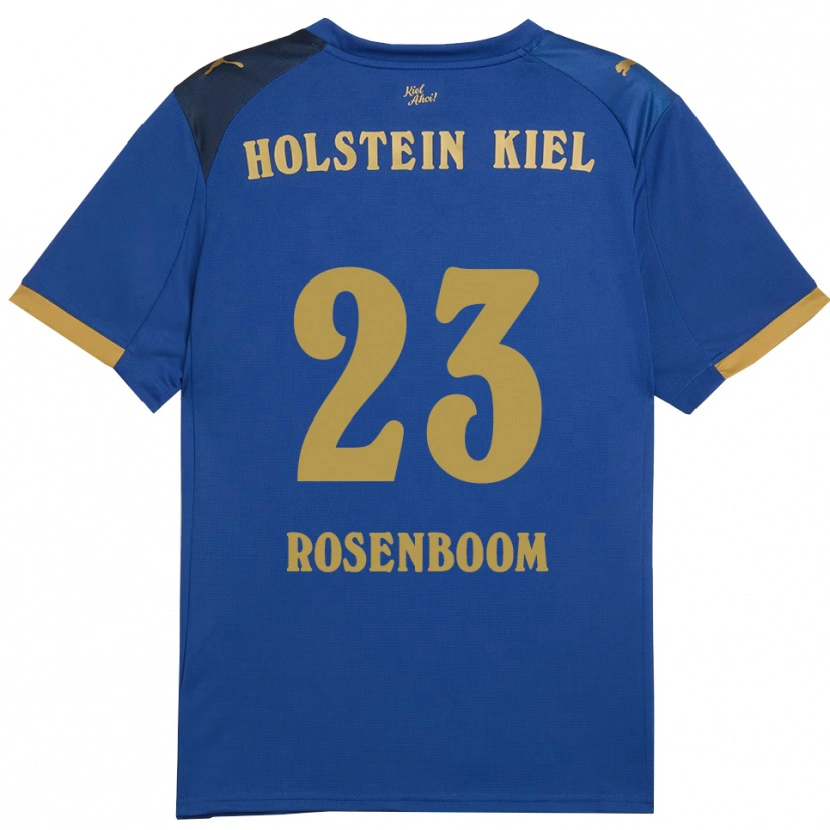 Danxen Donna Maglia Lasse Rosenboom #23 Blu Oro Kit Gara Home 2025/26 Maglietta
