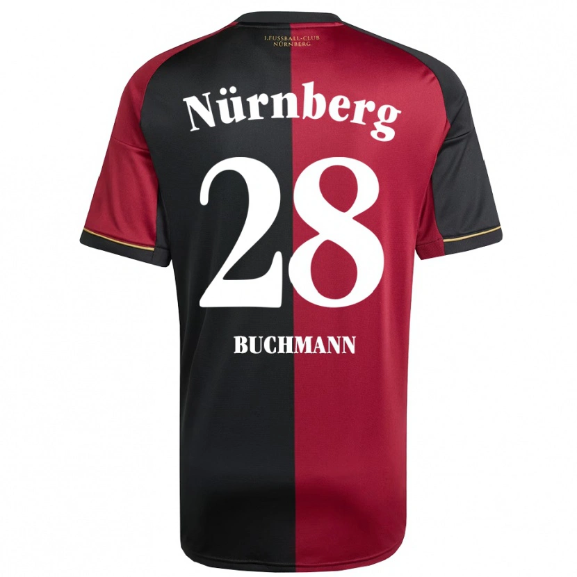 Danxen Donna Maglia Tarek Buchmann #28 Bordeaux Nero Kit Gara Home 2025/26 Maglietta