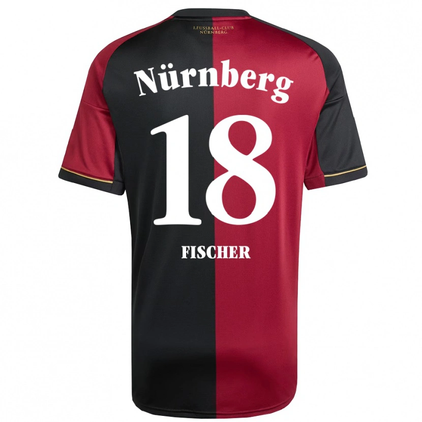 Danxen Donna Maglia Jonas Fischer #18 Bordeaux Nero Kit Gara Home 2025/26 Maglietta